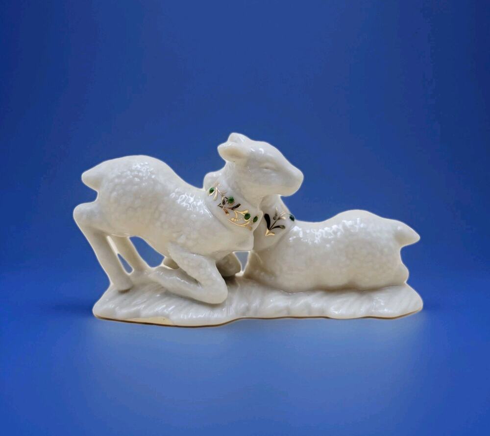 Lenox China Jewels Nativity Baby Lambs Figurines Retired Made In USA